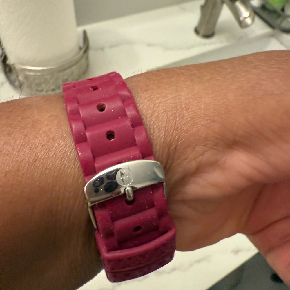 Purple rubber, Michelle Chronograph Watch - Picture 5 of 6